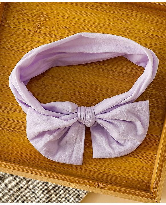 Babyhug Headbands With Bow Applique Pack of 3 - Pink,White,Purple