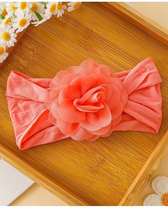 Babyhug Headbands With Floral and Bow Applique Pack of 3 - Pink ,Red, Light Blue
