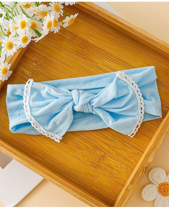 Babyhug Headbands With Floral and Bow Applique Pack of 3 - Pink ,Red, Light Blue