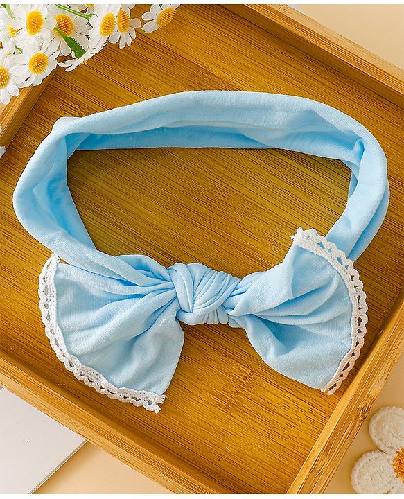 Babyhug Headbands With Floral and Bow Applique Pack of 3 - Pink ,Red, Light Blue