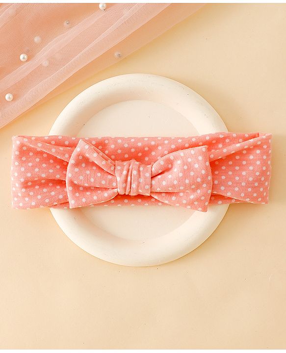 Babyhug Free Size Baby Headbands with Polka Dots Pack of 3 - Multicolor