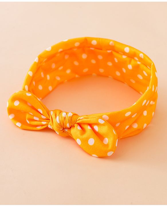 Babyhug Free Size Baby Headbands with Polka Dots, Floral Print And Stripes Pack of 3 - Multicolor