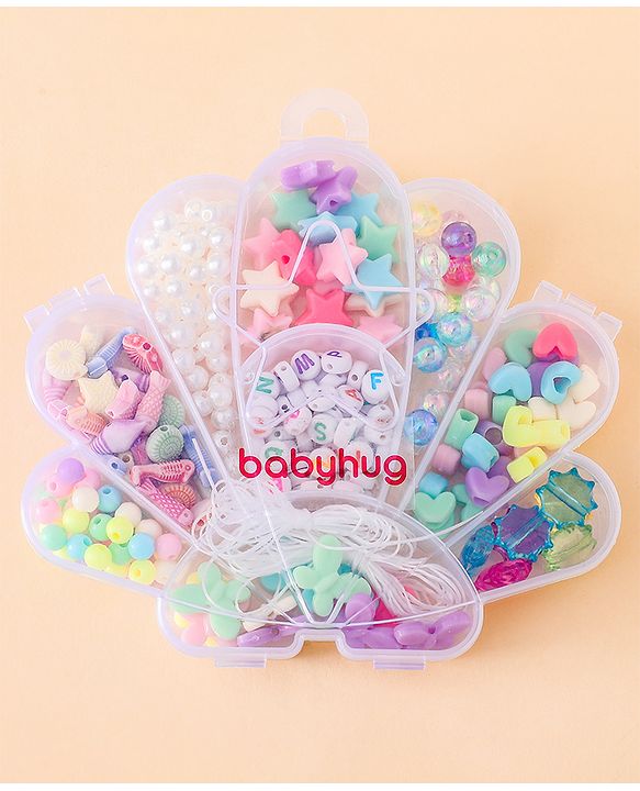 Babyhug Free Size DIY Bead Jewellery Making Set - Multicolor