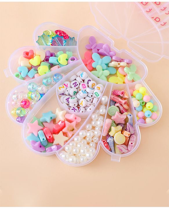Babyhug Free Size DIY Bead Jewellery Making Set - Multicolor