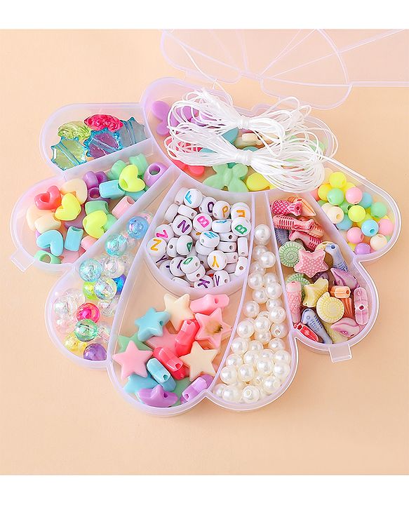 Babyhug Free Size DIY Bead Jewellery Making Set - Multicolor