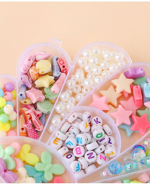 Babyhug Free Size DIY Bead Jewellery Making Set - Multicolor