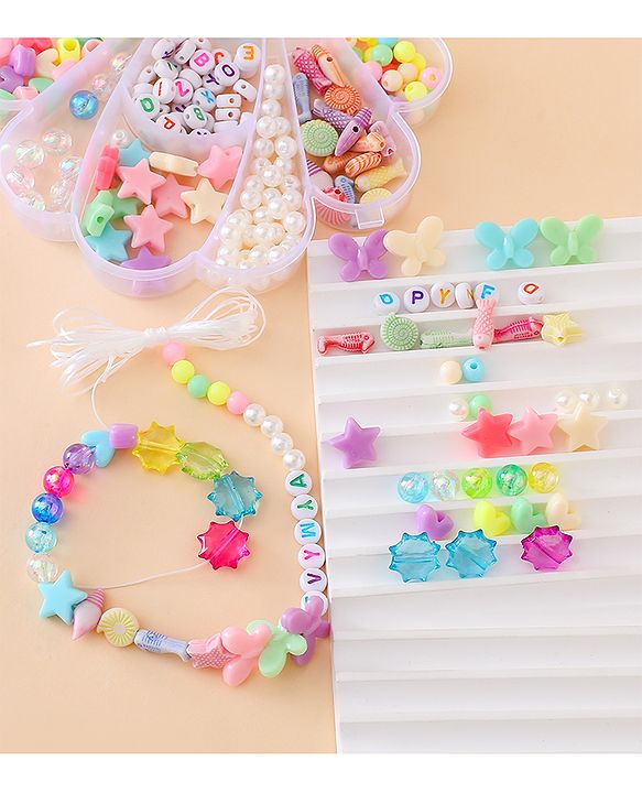 Babyhug Free Size DIY Bead Jewellery Making Set - Multicolor