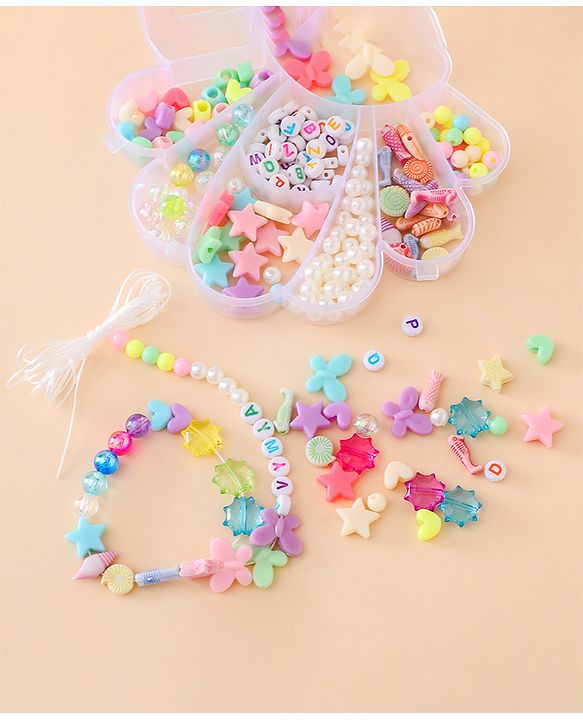 Babyhug Free Size DIY Bead Jewellery Making Set - Multicolor