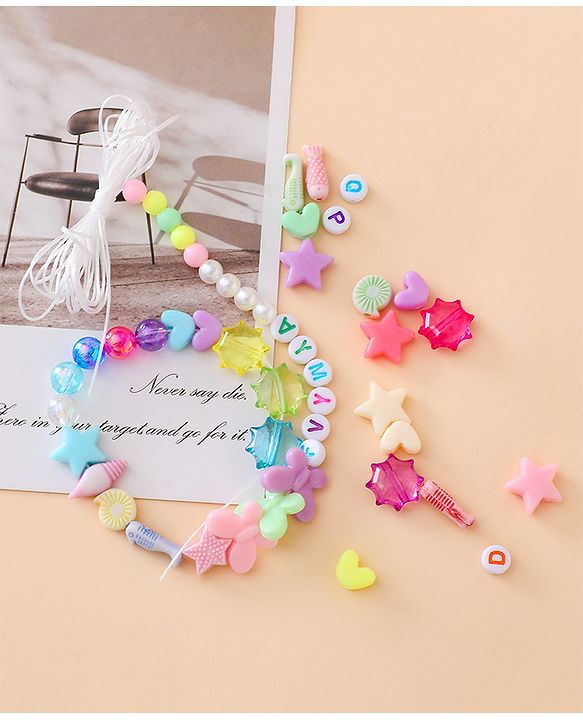 Babyhug Free Size DIY Bead Jewellery Making Set - Multicolor