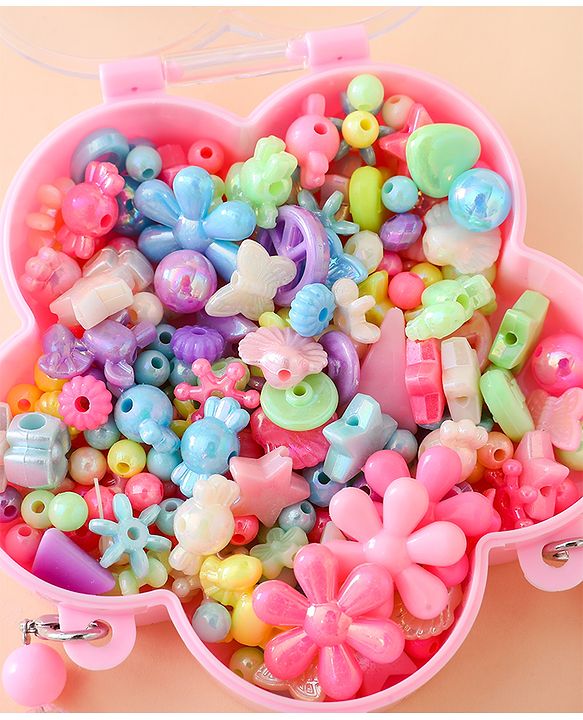 Babyhug Free Size DIY Bead Jewellery Making Set - Multicolor