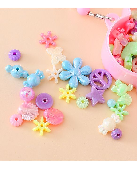 Babyhug Free Size DIY Bead Jewellery Making Set - Multicolor