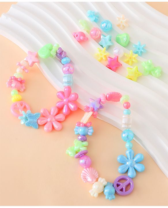 Babyhug Free Size DIY Bead Jewellery Making Set - Multicolor