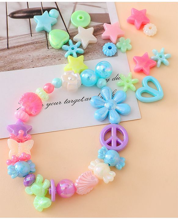 Babyhug Free Size DIY Bead Jewellery Making Set - Multicolor