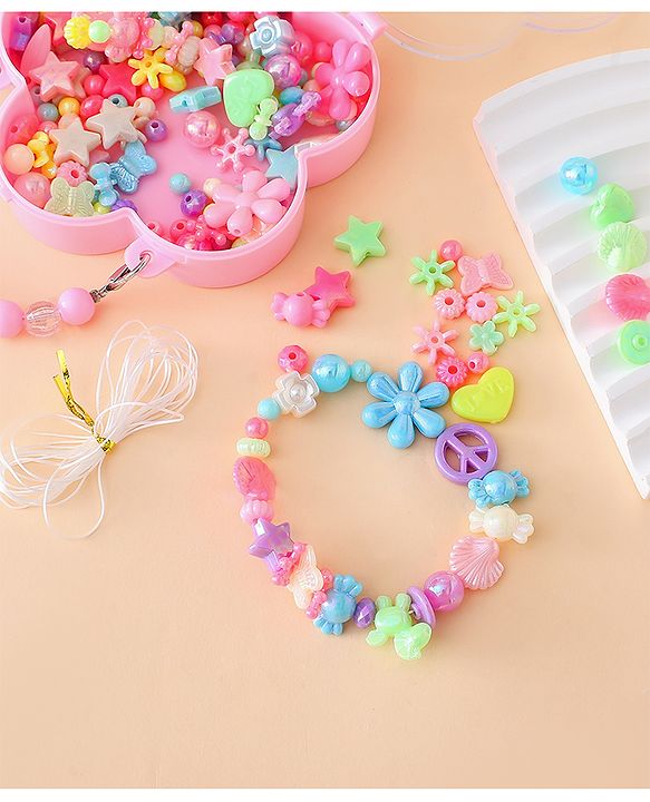 Babyhug Free Size DIY Bead Jewellery Making Set - Multicolor