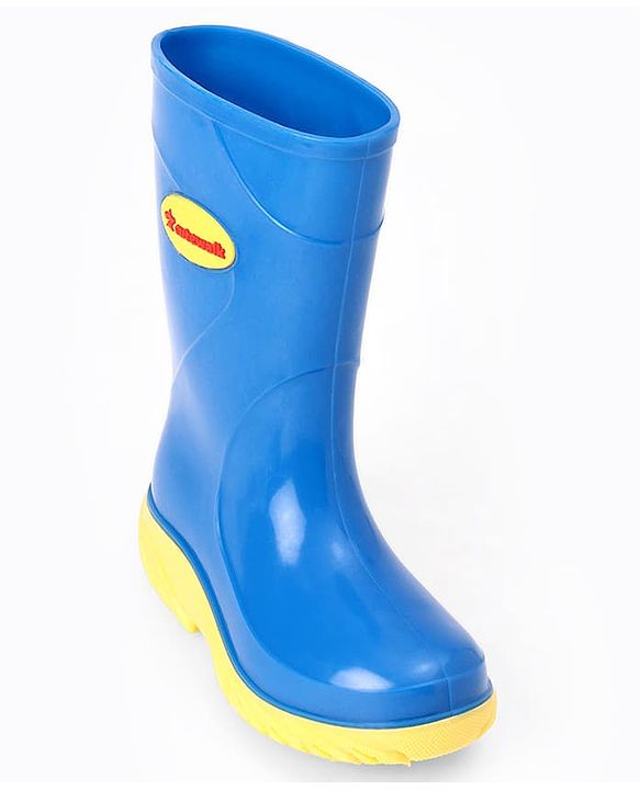 Cute Walk by Babyhug Comfortable slip on with Anti skid Rain Boot - Blue & Yellow