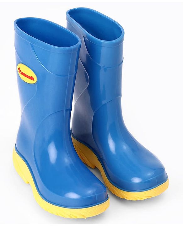 Cute Walk by Babyhug Comfortable slip on with Anti skid Rain Boot - Blue & Yellow