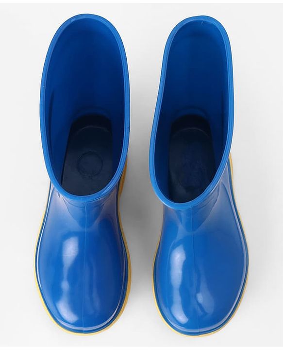 Cute Walk by Babyhug Comfortable slip on with Anti skid Rain Boot - Blue & Yellow