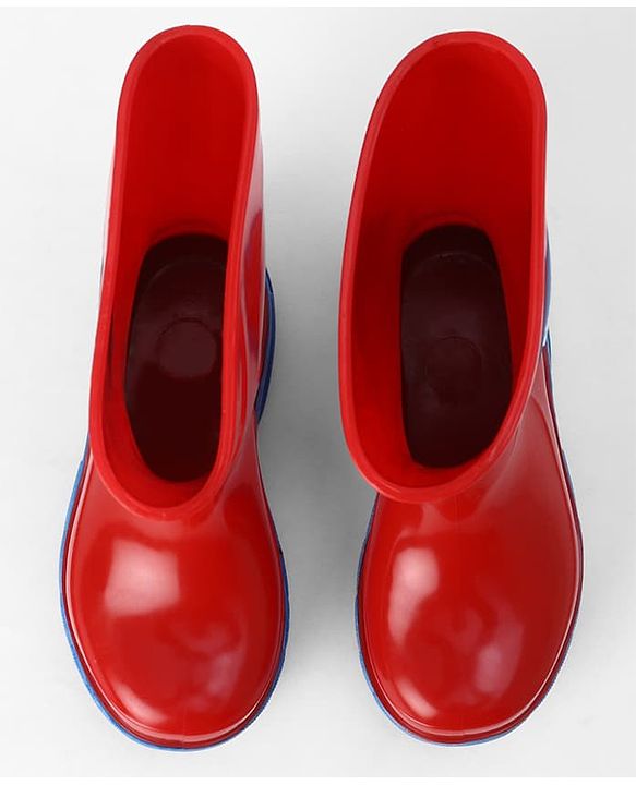 Cute Walk by Babyhug Comfortable slip on with Anti skid Rain Boot - Blue & Red