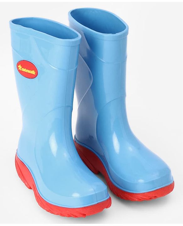 Cute Walk by Babyhug Comfortable slip on with Anti skid Rain Boot - Blue & Red