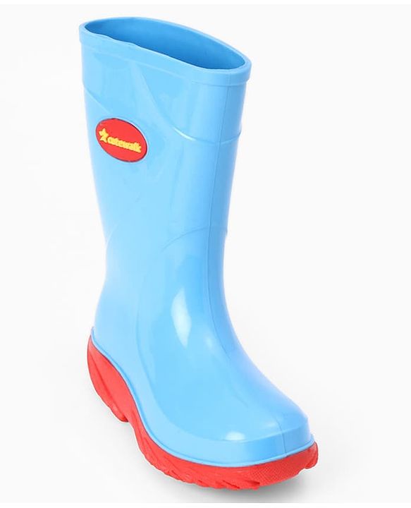 Cute Walk by Babyhug Comfortable slip on with Anti skid Rain Boot - Blue & Red