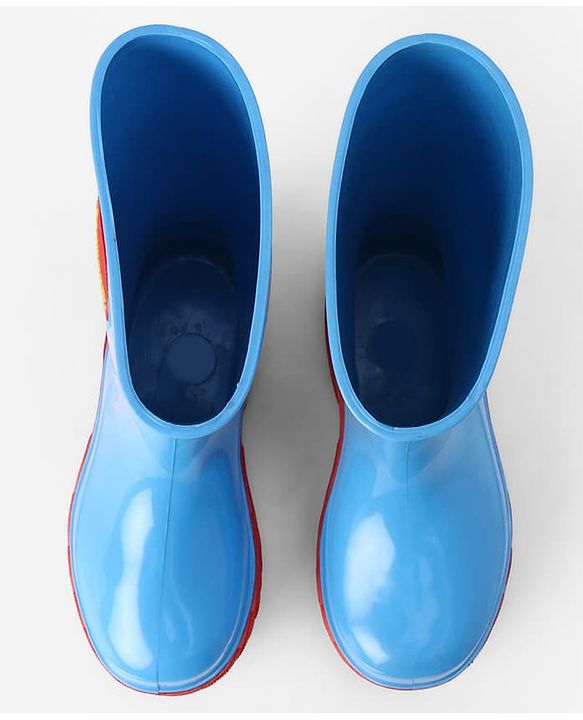Cute Walk by Babyhug Comfortable slip on with Anti skid Rain Boot - Blue & Red