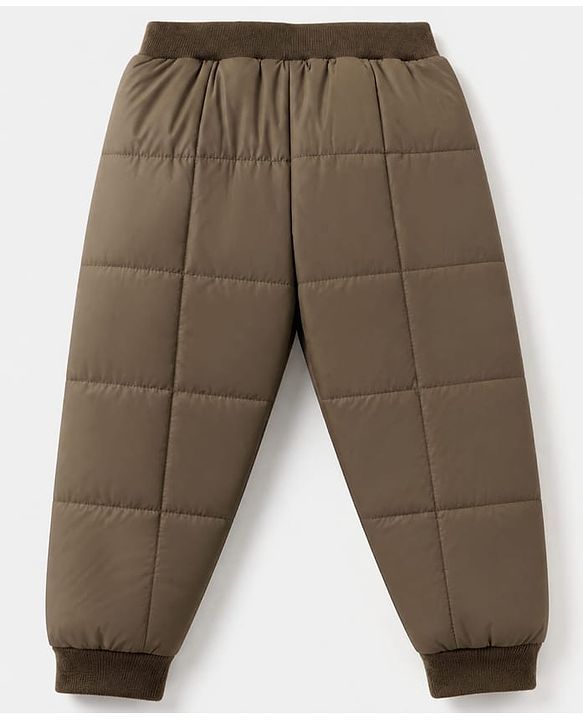 Babyhug Woven Jacket and Pant with Full Sleeves and Dinosaur Print in Beige for 6-9 Months