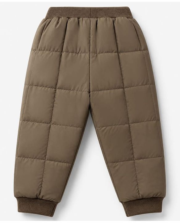 Babyhug Woven Jacket and Pant with Full Sleeves and Dinosaur Print in Beige for 6-9 Months