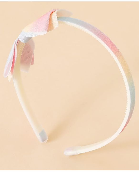 Babyhug Hair Band With Bow Applique - Pink