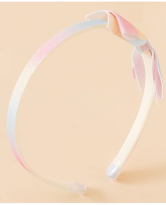 Babyhug Hair Band With Bow Applique - Pink