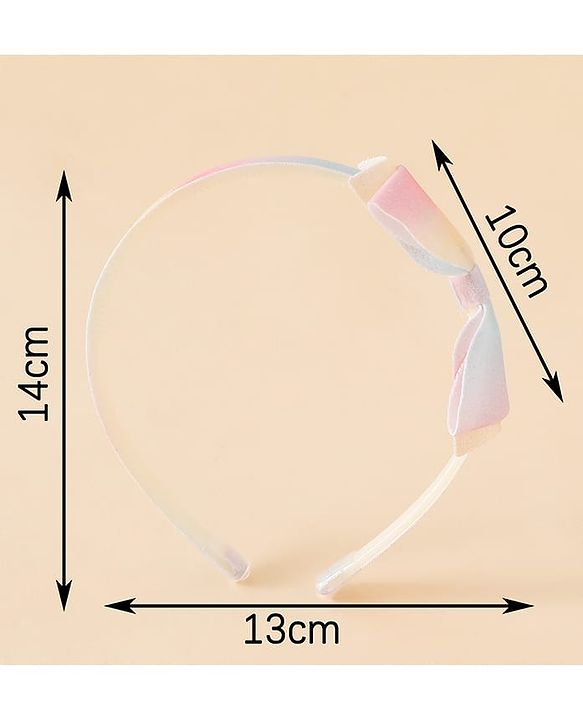 Babyhug Hair Band With Bow Applique - Pink