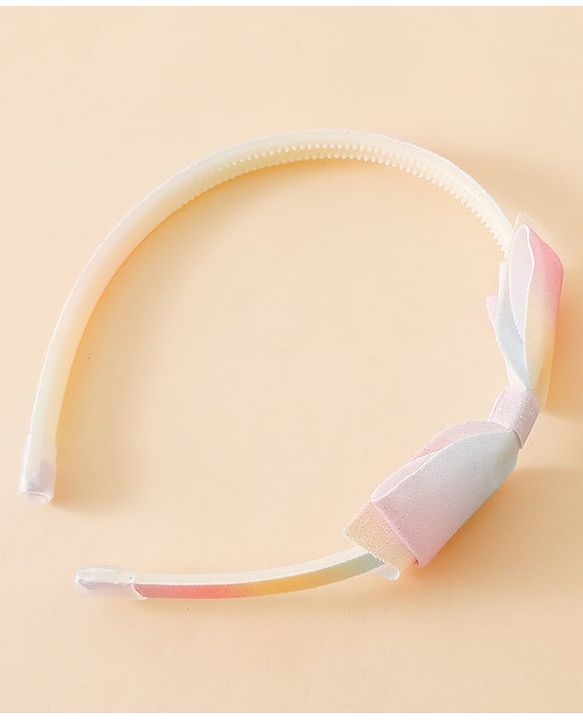 Babyhug Hair Band With Bow Applique - Pink