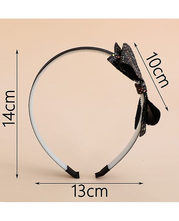 Babyhug Hair Band With Bow Applique - Gold