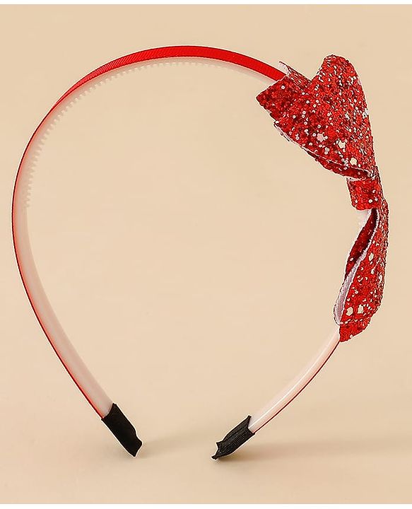 Babyhug Hair Band With Bow Applique - Gold