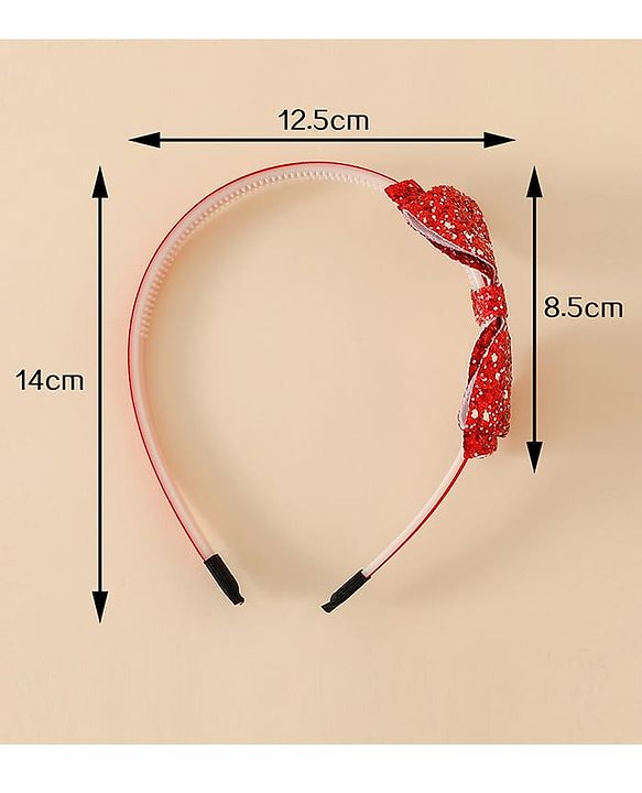 Babyhug Hair Band With Bow Applique - Gold