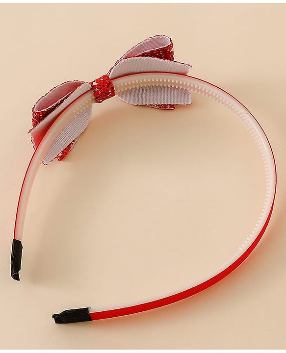 Babyhug Hair Band With Bow Applique - Gold