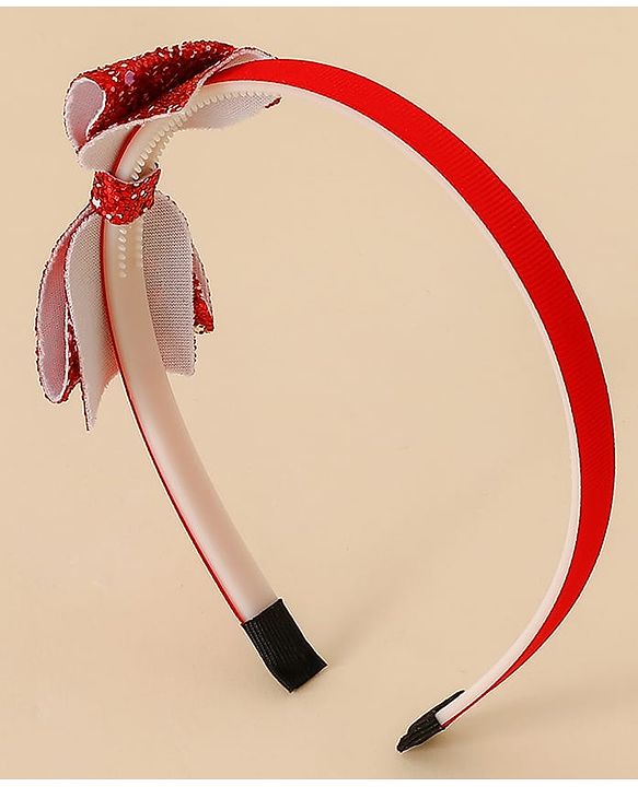 Babyhug Hair Band With Bow Applique - Gold
