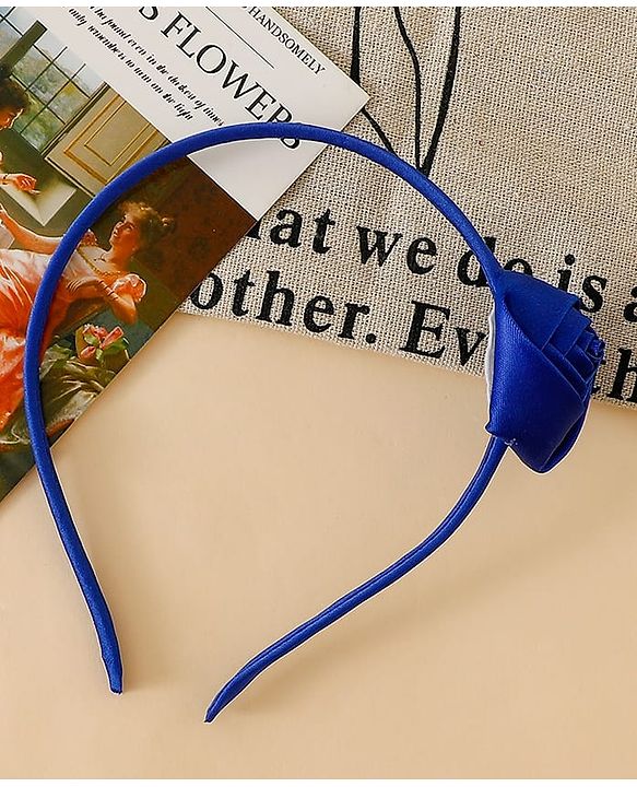 Babyhug Free Size Rose Hair Bands - Blue