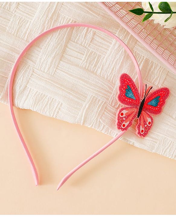 Babyhug Butterfly Applique Hair Band-Pink