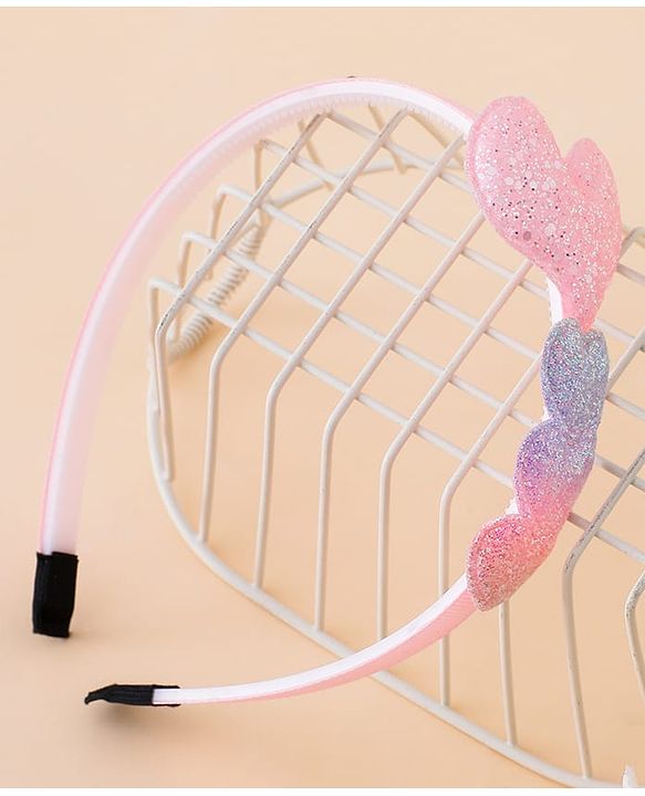 Babyhug Glitter Heart Hair Band -Free Size-Pink