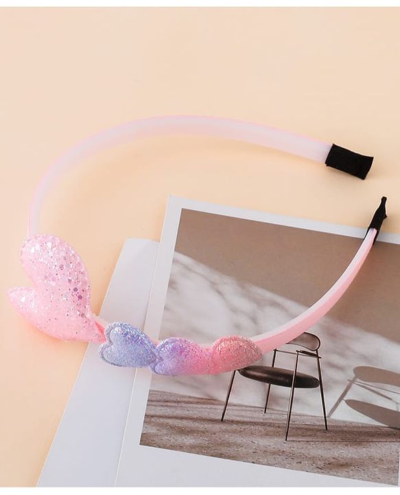 Babyhug Glitter Heart Hair Band -Free Size-Pink