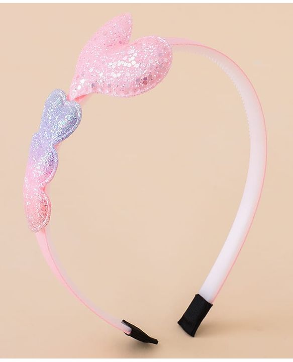 Babyhug Glitter Heart Hair Band -Free Size-Pink