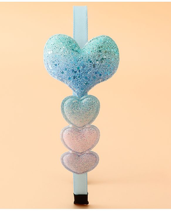 Babyhug Glitter Heart Hair Band -Free Size-Pink