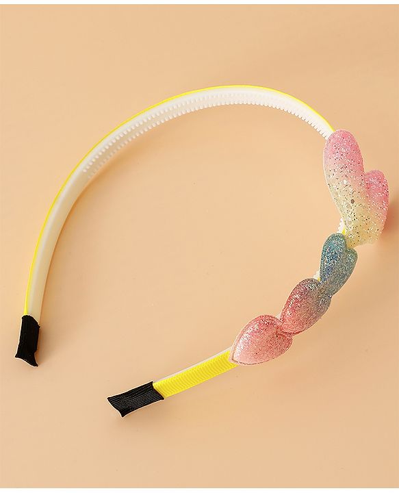 Babyhug Glitter Heart Hair Band -Free Size-Pink