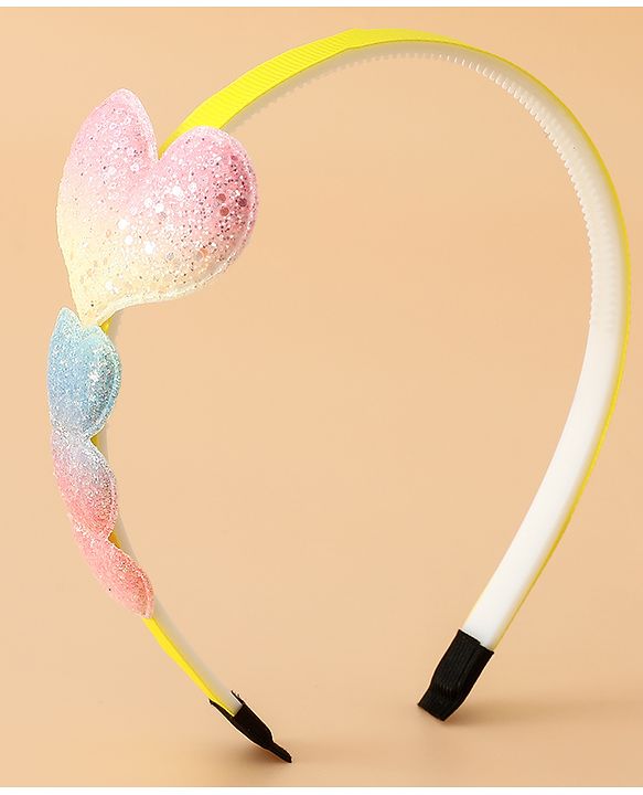 Babyhug Glitter Heart Hair Band -Free Size-Pink