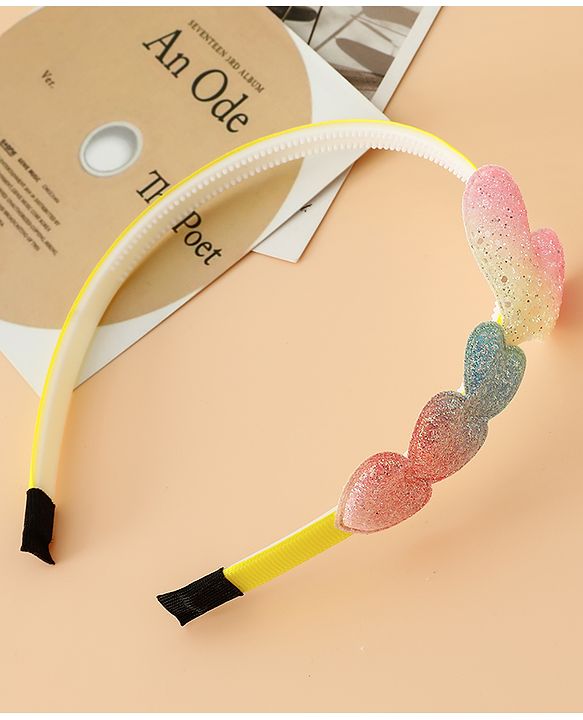 Babyhug Glitter Heart Hair Band -Free Size-Pink