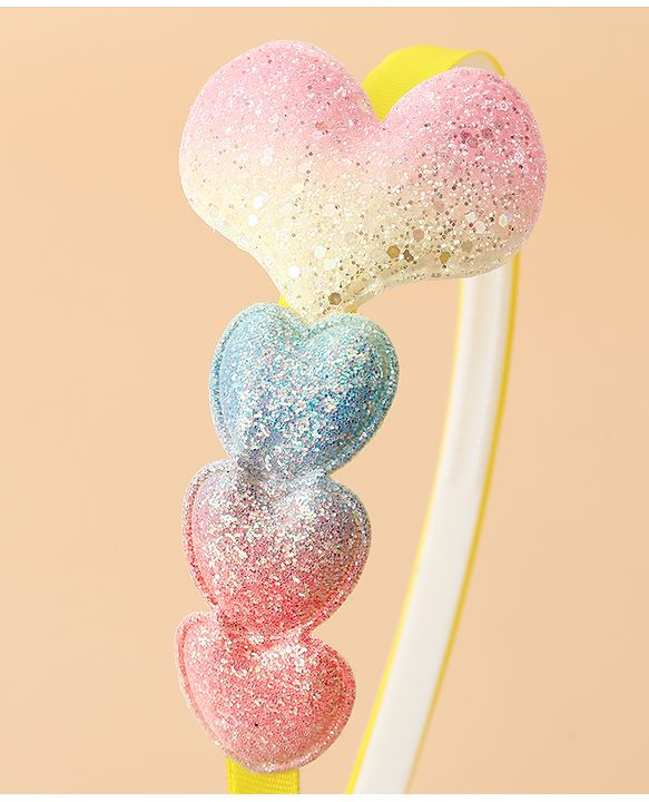 Babyhug Glitter Heart Hair Band -Free Size-Pink