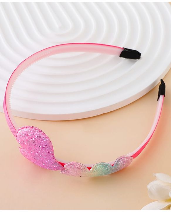 Babyhug Glitter Heart Hair Band -Free Size-Pink