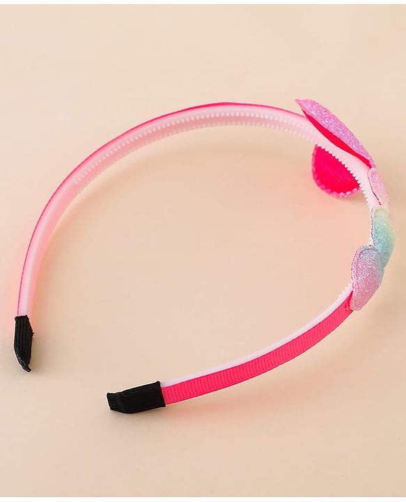 Babyhug Glitter Heart Hair Band -Free Size-Pink