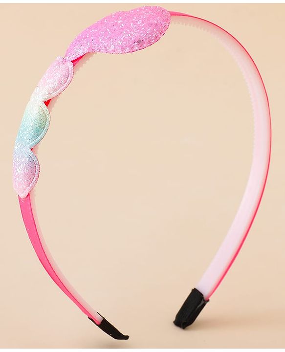 Babyhug Glitter Heart Hair Band -Free Size-Pink