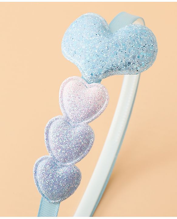 Babyhug Glitter Heart Hair Band -Free Size-Pink